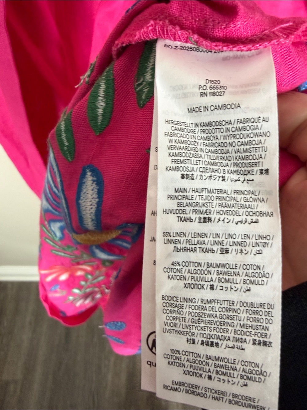 Boden Fuchsia Pink Embroidered Midi Dress - Picture 9 of 11